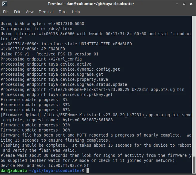 Terminal finish alt text
